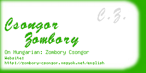 csongor zombory business card